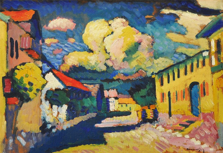 Murnau. A Village Street 1908 Wassily Kandinsky Oil Painting